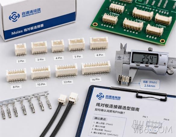 Molex线对板连接器采购，如何确认间距和PIN数？